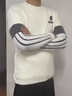 啄木鸟半高领毛衣男士冬季加绒加厚保暖非羊男装毛线衣打底针织衫衣服 米白 XL 实拍图