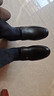 蜻蜓牌【100%全牛皮】男士皮鞋商务休闲真皮防滑软底软面中老年爸爸鞋真皮透气套脚舒适耐磨真皮百搭鞋子 黑色 43 实拍图