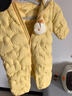 巴拉巴拉童装婴儿连体羽绒服轻薄羽绒服宝宝衣服2025冬装抱衣爬服男童女童 黄色雪人-白鸭绒 73 cm-充绒量37g 实拍图