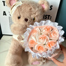 范爷家晚安小熊玩偶花束送女友仿真永生花抱抱桶儿童生日礼物公仔手捧花 实拍图