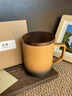 叁旬（sanxun） 知行陶瓷泡茶马克杯带盖过滤水杯女男办公室茶水分离杯子定制 知行马克杯【黄砂釉】 实拍图