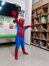迪士尼（Disney）童装1蜘蛛侠紧身衣儿童套装连体衣cos服装男全包战衣奥特曼钢铁侠 蜘蛛侠+头套 120cm 120码 实拍图