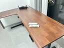木藝生转角双电机电动升降电脑桌家用办公双人L型桌子工作台拐角书桌 双电2节插排左拐角3cm实木胡桃色 1.8*1.1M(升级加强版收纳横梁) 实拍图