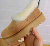 UGG秋季女士时尚舒适茸茸毛圈口平底休闲乐福鞋懒人毛毛鞋1119002 CHE | 栗色 36 实拍图