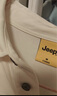 JEEP吉普长袖T恤男士春秋季polo宽松休闲打底衫衣服男装 卡其 3XL 实拍图