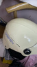 野马（YEMA）3c认证新国标A类365S电动车头盔男女加大码大号大头围冬季四季通用摩托车安全帽 卡其白配透明长镜 实拍图