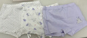 英氏（YEEHOO）儿童内裤中大童平角打底短裤不夹屁屁 琉璃紫(女宝3条装) 90cm 实拍图