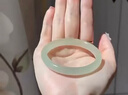 天然岫玉手镯女冰种晴水色绿色媲美和田玉岫岩真玉镯子 高冰晴水色 圈口57-58MM 附带珠 实拍图
