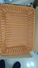钢盾仿藤编织篮零食展示筐市陈列水果篮子藤编面包篮收纳筐 40*30*8浅咖 实拍图
