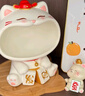 杞乐招财猫乔迁之喜搬家礼物摆件客厅玄关钥匙收纳置物架新居礼品装饰 铃铛猫+置物架+相框 实拍图