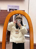 妍莉芬（yanlifen）羽绒棉服女冬季2025新款短款小个子羽棉袄绒服加厚洋气棉衣外套女 美拉德白 M 【推荐105-120斤】 实拍图
