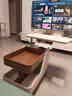可移动茶几小推车边几多功能升降茶几小户型家用茶桌创意客厅边柜 黑箱体+胡桃 实拍图