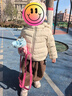 鸭鸭（YAYA）儿童轻薄羽绒服短款小童中大童连帽男女童2023秋冬洋气童装外套 米白色 90 实拍图