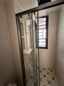东鹏（DONGPENG）淋浴房三联动推拉门一字形卫生间隔断干湿分离玻璃浴室隔断沐浴房 枪灰1.0-1.09/2米高|极窄 升级1.0壁厚不锈钢+2cm极窄边框 实拍图
