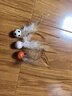 瓜洲牧猫玩具弹力球羽毛逗猫棒自嗨解闷神器网红款猫咪追赶互动宠物用品 羽毛弹力球【运动款】三个装 实拍图