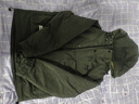 罗蒙（ROMON）秋冬加棉加厚外套男士青年棉衣服休闲连帽工装款防风夹克冲锋衣男 M1091灰绿色 2XL 实拍图