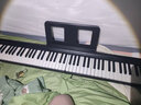 特伦斯电子琴88键折叠琴成人儿童初学电钢键盘教学乐器V10便携钢琴 典雅黑+原装琴包 实拍图