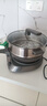 美的（Midea）钛陶电炒锅 电蒸锅宿舍煮锅炒菜专用分体式家用多功能一体电火锅煎锅5.5L多用途锅HCG3218S配蒸笼 实拍图