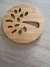 美丽雅隔热垫餐桌 圆形16厘米竹垫隔热耐高温砂锅汤锅茶杯垫 实拍图
