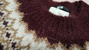 优衣库女装费尔岛风圆领针织衫/毛衣毛衫479233 19 酒红色 XS /150/76A 实拍图