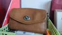 裘真信封包女链条斜挎单肩包休闲复古小包植鞣头层牛皮包包 大象灰-小号 实拍图