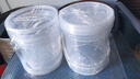 水杉（2个装）5L透明色加厚塑料桶带提手食品级pp材质冰粉龙虾海蜇桶打包桶果酱桶奶茶桶小水桶带盖 实拍图
