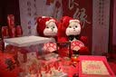 OSKV压床娃娃一对结婚送新人婚庆礼物陪嫁喜娃娃新款抱枕公仔婚房布置 【眼镜小熊+头纱小熊】一对(30CM送礼品袋） 实拍图
