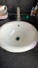 潮窑椭圆形台中盆半嵌入式台上盆洗脸盆洗手盆家用卫生间陶瓷洗面盆 18寸椭圆白色盆 赠送下水 实拍图