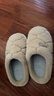 洁丽雅毛绒棉拖鞋秋冬加厚软底男女保暖加绒棉拖鞋浅咖 44/45 实拍图