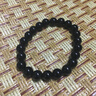 雅薇妮纯黑乌金天然黑曜石手链男士女款貔貅佛珠手串本命年饰品 黑曜石手串全珠款8mm 实拍图