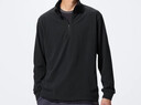 优衣库男装柔滑弹力摇粒绒半拉链套头衫/长袖25秋冬新款481184 09 黑色 L /175/100A 实拍图