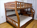 精冠胡桃木 实木儿童上下床双层床组合大人两层上下铺木床高低子母床 梯柜款 上铺宽160下铺宽180 实拍图