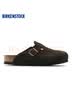 BIRKENSTOCK勃肯德国进口男女款牛皮绒面革软底Boston包头拖鞋 深棕窄版660463 36 实拍图