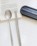 双枪钛健康不锈钢筷子勺子套装 便携餐具盒整套学生上班族专用2件套 实拍图