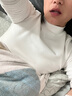 NOME半高领德绒打底衫女新款保暖内衣加绒发热上衣秋冬季 白色 M 实拍图