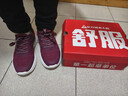足力健老人鞋中老年轻便休闲散步鞋2431380J 女 酒红 36 实拍图