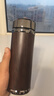 檀轩阁紫砂茶杯紫砂内胆保温杯男士高档水杯送父亲老师节日礼品定制刻字 镜面黑木纹直杯-红皮盒装350ml 实拍图