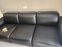 美柏真皮大黑牛沙发意式极简全真皮沙发客厅头层牛皮黑色豆腐块皮沙发 三人位3.0米【颜色可选】 V-uitra【全真皮/透气全青皮】 实拍图