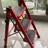 华恺之星梯子家用人字梯子折叠梯凳多功能登高梯爬梯TZ57红三步 实拍图