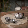 TILIVING(钛立维)纯钛旅行茶具套装便携式功夫茶杯快客杯四件套泡茶壶具 一壶二杯 实拍图