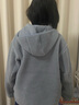 MUJI女式长毛抓绒拉链连帽衫女外套长袖25年冬季摇粒绒短外套女装 浅蓝色 M （160/84A） 实拍图