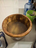 川柏香实木泡脚桶木桶洗脚盆木桶家用足浴桶泡脚木质香柏木碳化木制脚盆 26cm 【碳化无盖】+艾30 实拍图