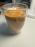 GLASSLOCK杯子双层咖啡玻璃杯耐热防烫透明拿铁牛奶家用水杯简约无柄350ml 实拍图