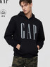 GAP男女装2025秋季新款logo印花抓绒宽松套头连帽衫卫衣786923 黑色 L (175/96A) 亚洲尺码 实拍图
