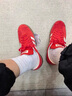 adidas「T头鞋」VL COURT复古休闲板鞋德训鞋男女阿迪达斯轻运动 浅猩红/暖香草色/黄色   40 实拍图