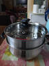 美厨（maxcook）汤锅蒸锅 304不锈钢二层汤煲双层汤蒸锅蒸屉蒸格炖锅22cm MCT8763 实拍图