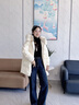 波司登（BOSIDENG）冬季羽绒服女中长款脱卸帽大毛领90绒保暖外套B250245268 珠光米|7F87 【店长推荐】 S 160/84A 体重约110-130斤 实拍图
