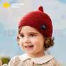 lemonkid婴儿帽子秋冬儿童帽子男女童小月龄宝宝套头帽保暖 波尔红 M 实拍图
