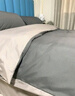 雅鹿床上四件套磨毛床单被套单人学生宿舍被罩床笠全套水洗棉床品套件 深灰+浅灰 1.8m 床单款 四件套-被套180*220cm 实拍图