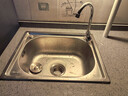 柯邦不锈钢水槽洗菜池水槽单槽一体拉丝加厚不锈钢洗菜盆厨房阳台水槽 单冷龙头套餐 升级加厚50*40 实拍图